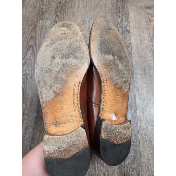 ITALIAN PREMIER Mens 13B Nordstrom Cognac Lace Up Oxford Shoes Made in Italy - Picture 8 of 9